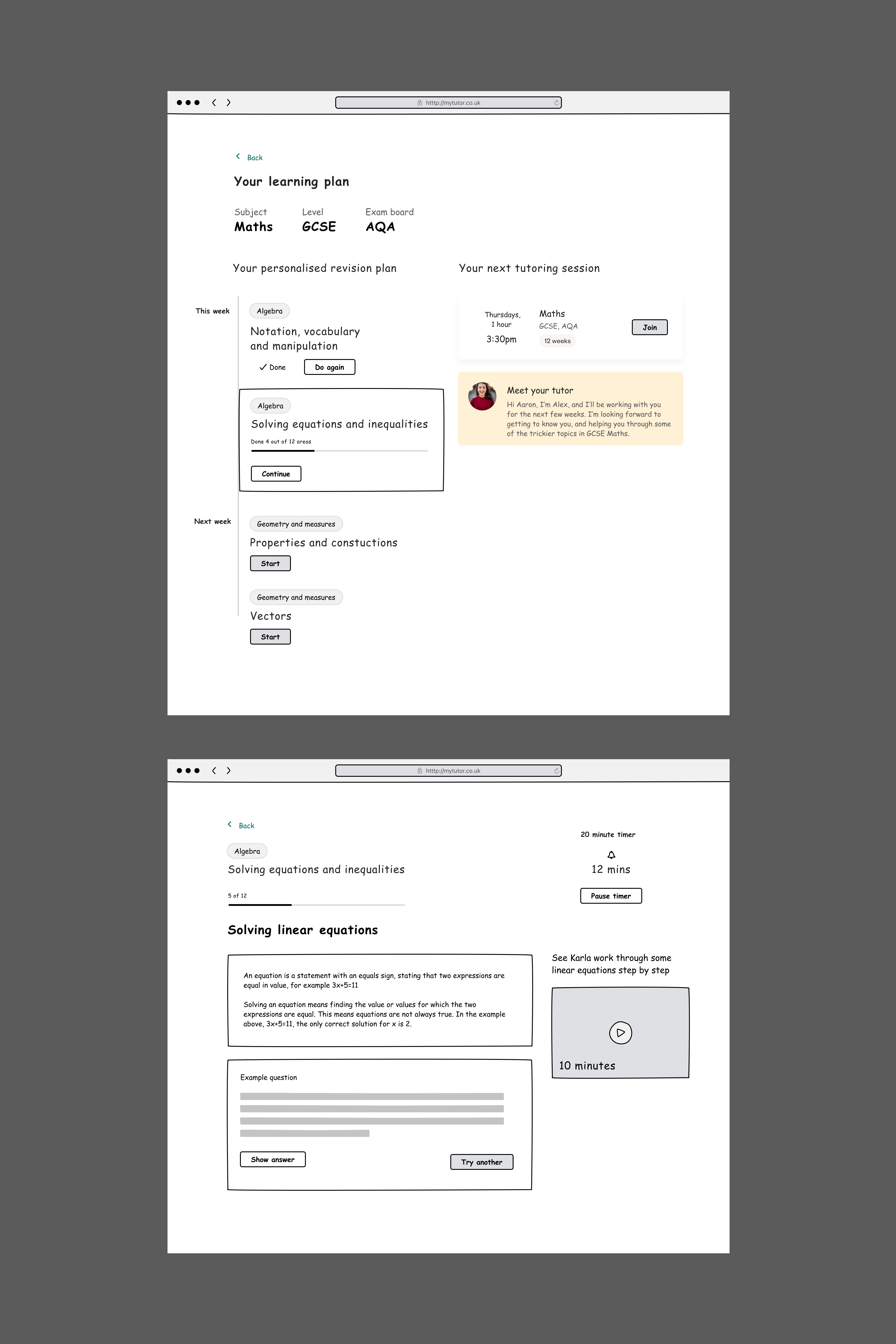 Learning plan concept